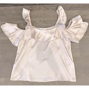 A.L.C. Silk blend Willow Cold Shoulder Top